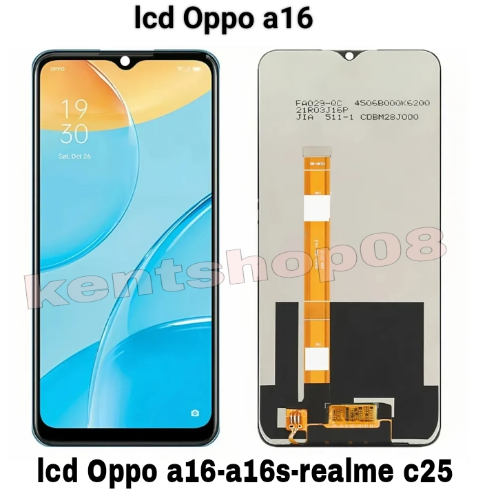 LCD OPPO A16 / A16S / REALME C25 COMPLETE BLACK + TS --- INCELL