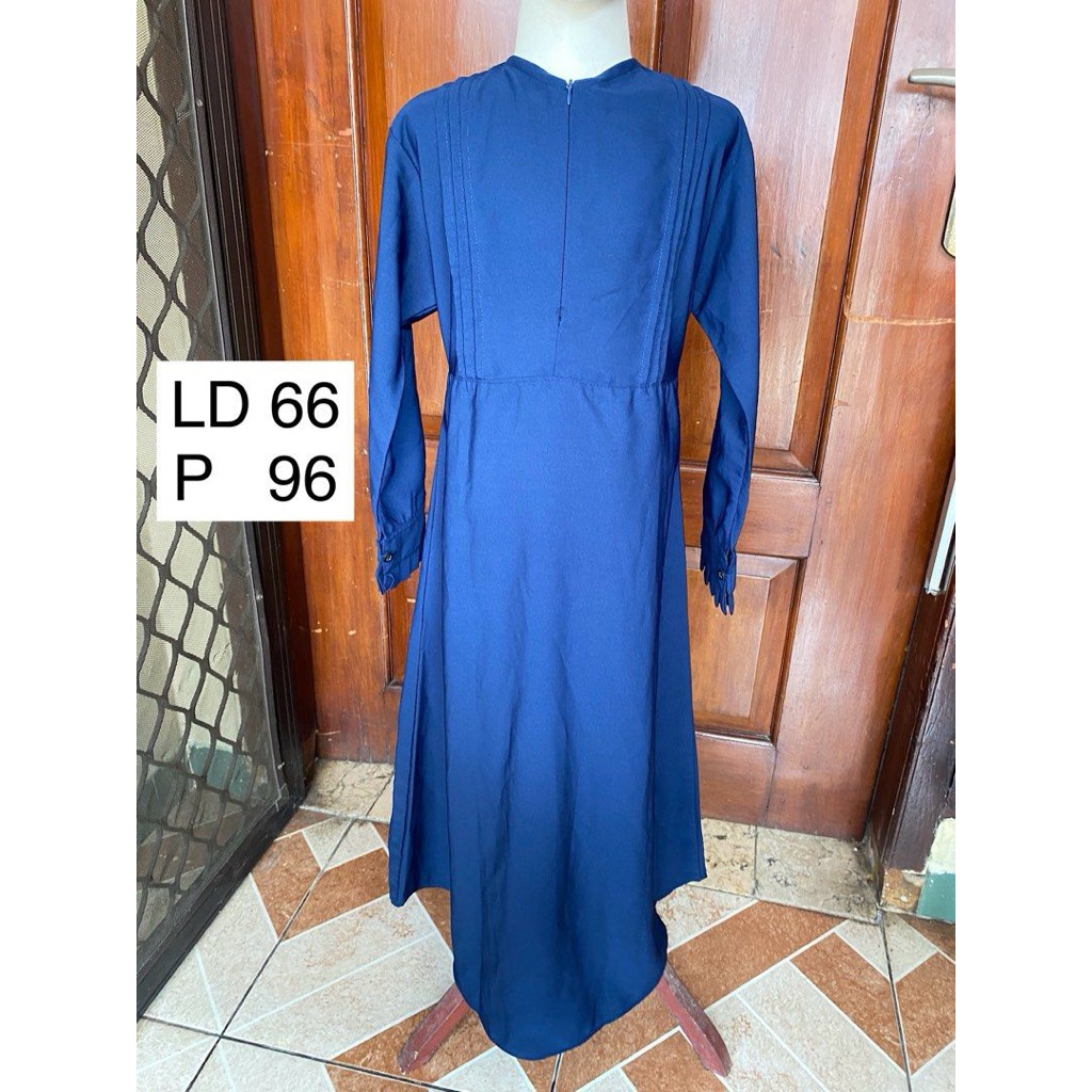 Gamis Anak Navy Biru Dongker Gamis Muslimah Baju Ngaji - preloved