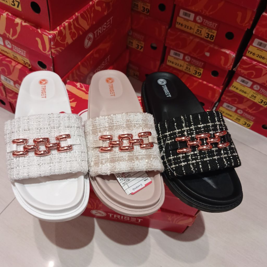 sandal flat wanita ringan TRISET❗️ori matahari