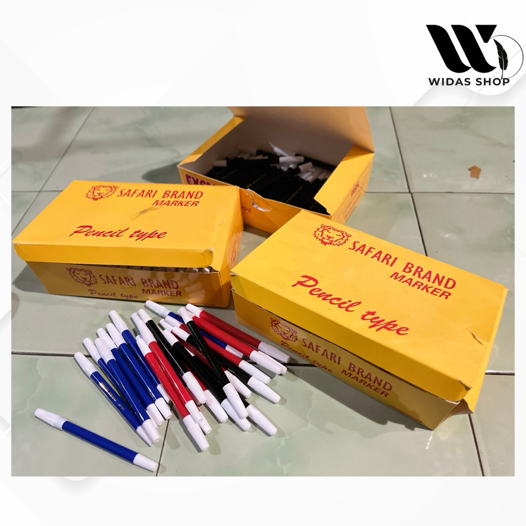 

Spidol Permanen Kecil/ Pencil Type Safari Brand 3 pcs (hitam, biru, merah, mix)