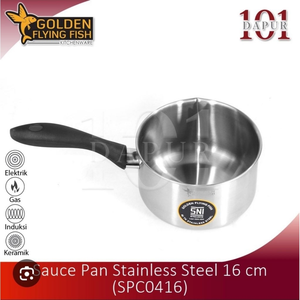 Panci sauce pan Golden flying fish 14 cm