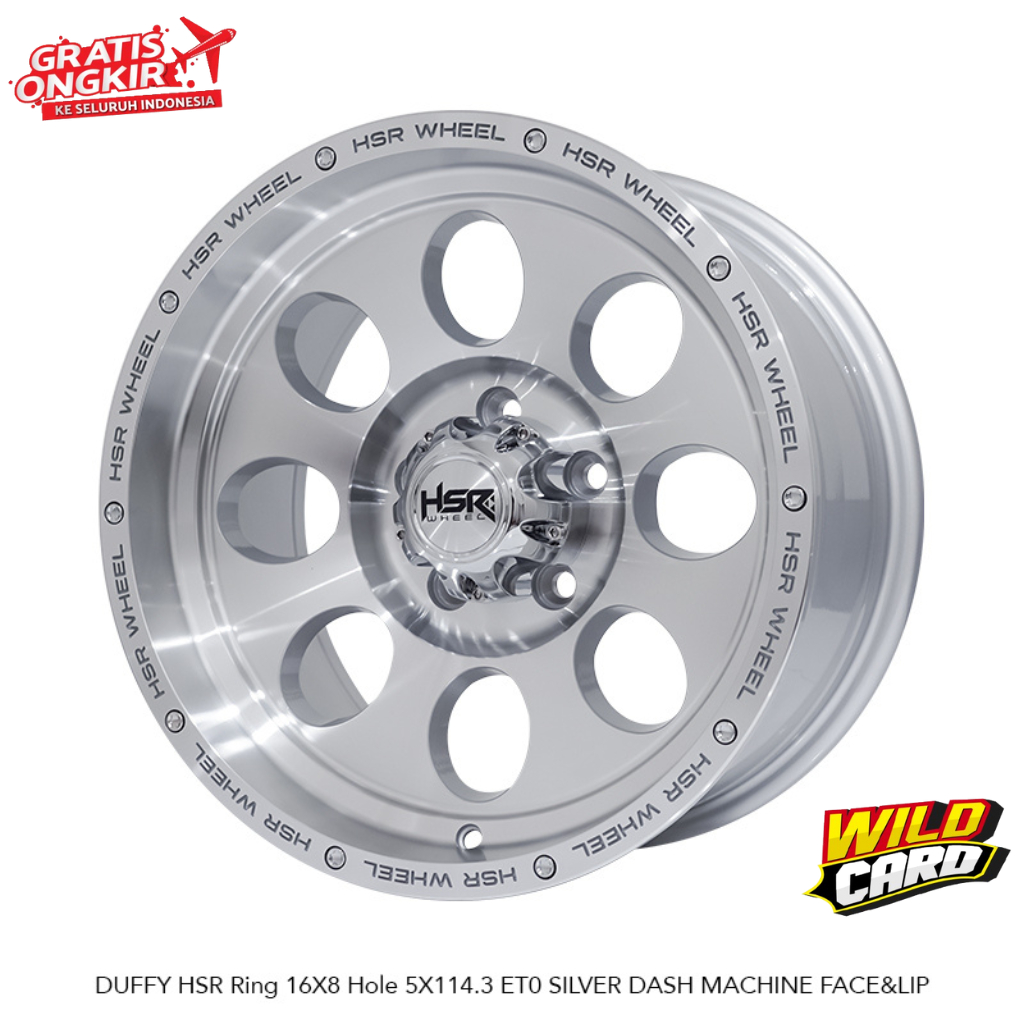Jual Velg Mobil Offroad Hillux Single Grand Vitara dll HSR DUFFY SIlver