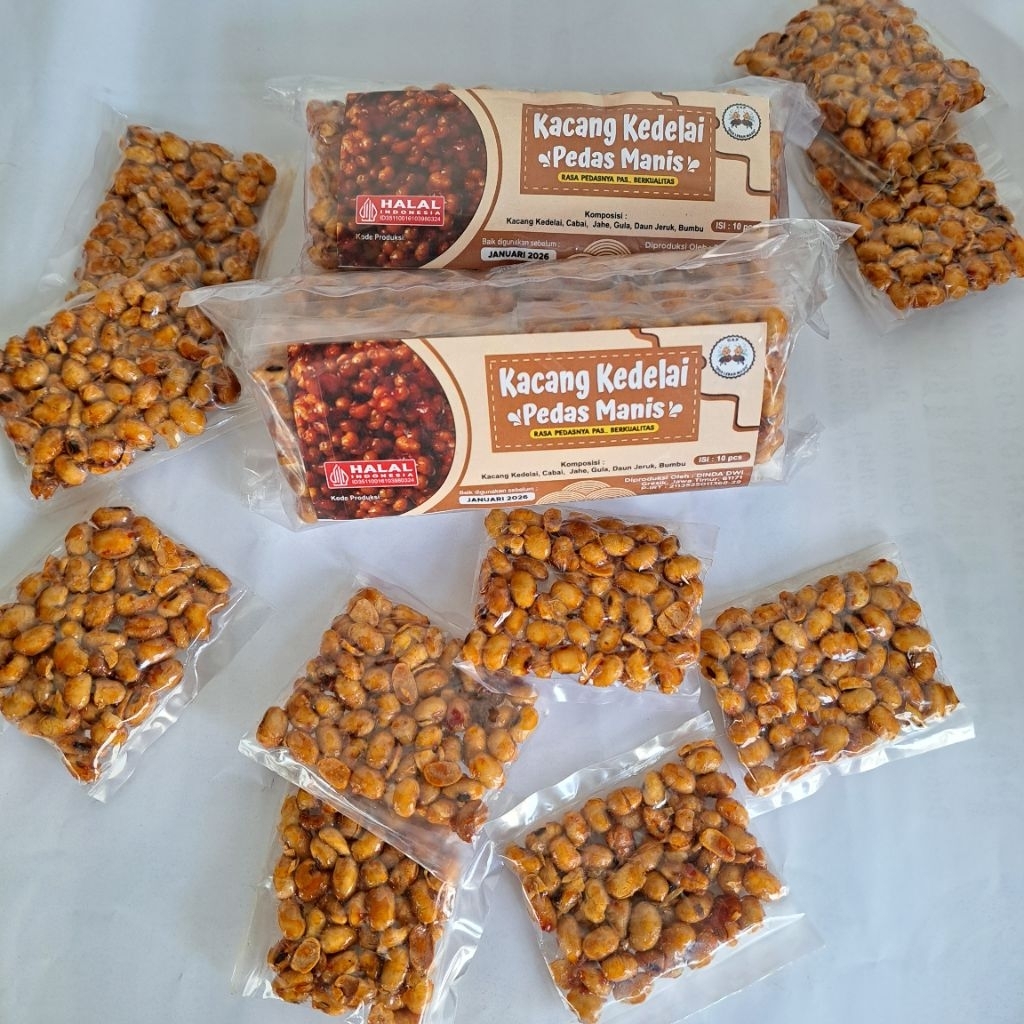 

2 Pack - Kacang Kedelai Pedas Manis Camilan Bergizi