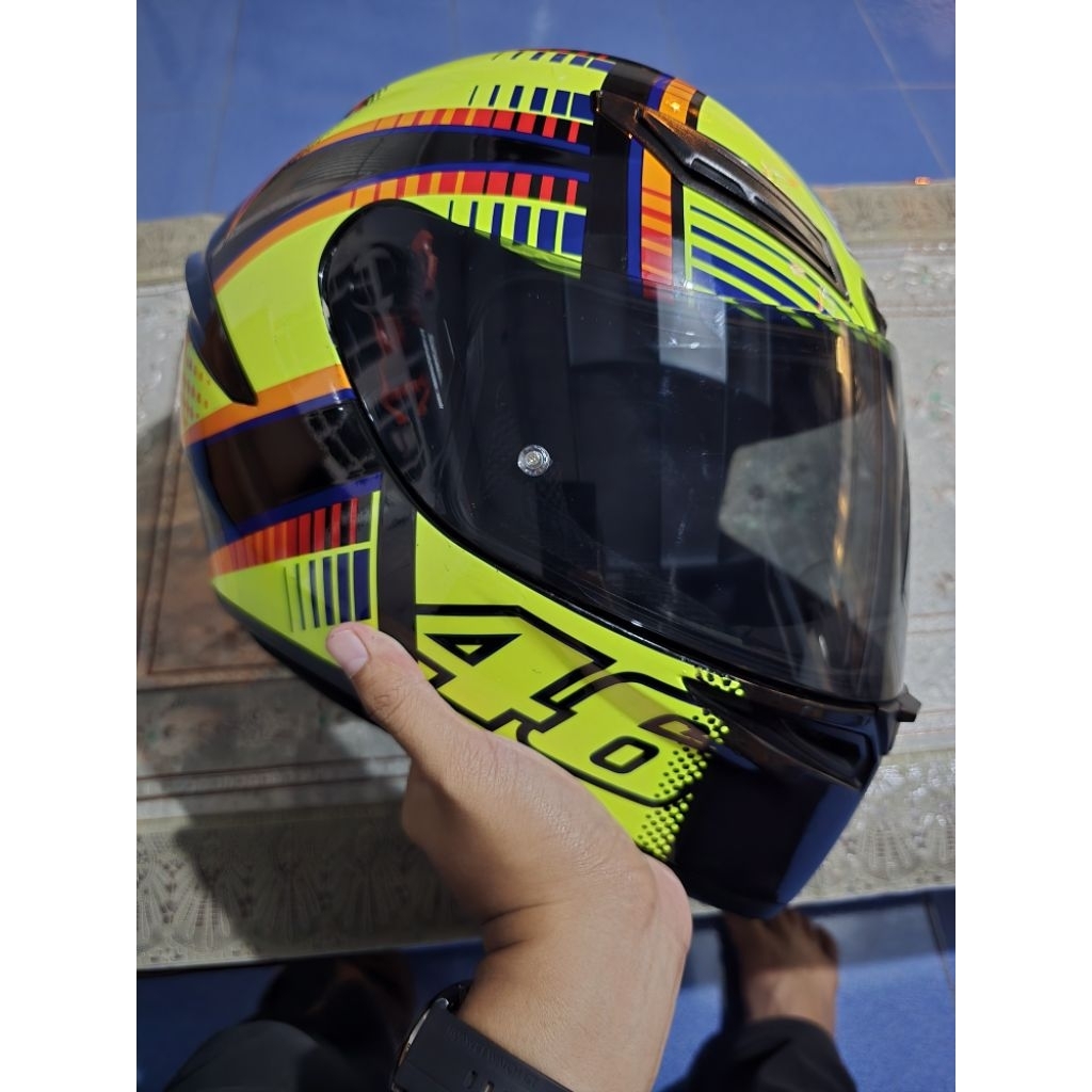 (Preloved) Helm AGV K1 Soleluna Version GP Race Valentino Rossi 2015 Clone 1:1