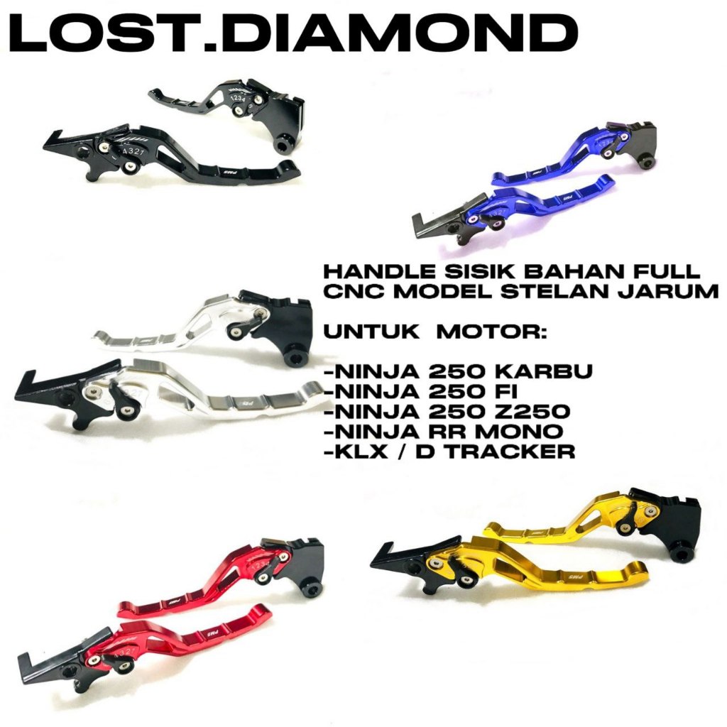 Handle Sisik Bahan Full CnC Model Stelan Jarum Untuk Motor Series Ninja FI / Karbu / Z250 / ZX250 / 