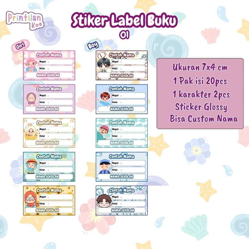 

Stiker Label Buku Custom Isi 20