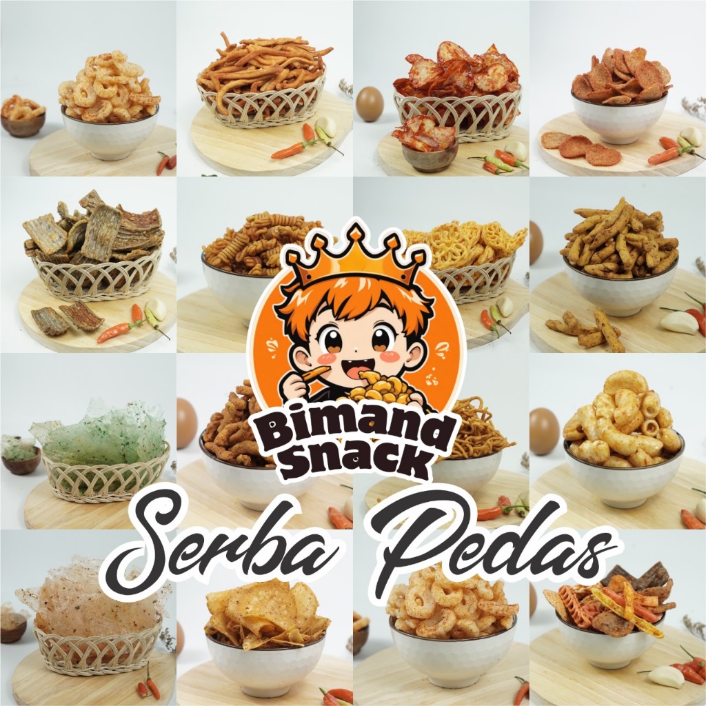 

Aneka Snack Pedas Serba 1Kg Bebas Pilih Camilan Kiloan Cemilan Murah Jajan Bimand.Snack