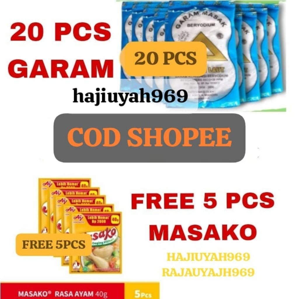 

[ FREE ] GARAM MASAK 20PCS + MASAKO 5 PCS GARAM CAP MUTIARA LAUT TERLARIS