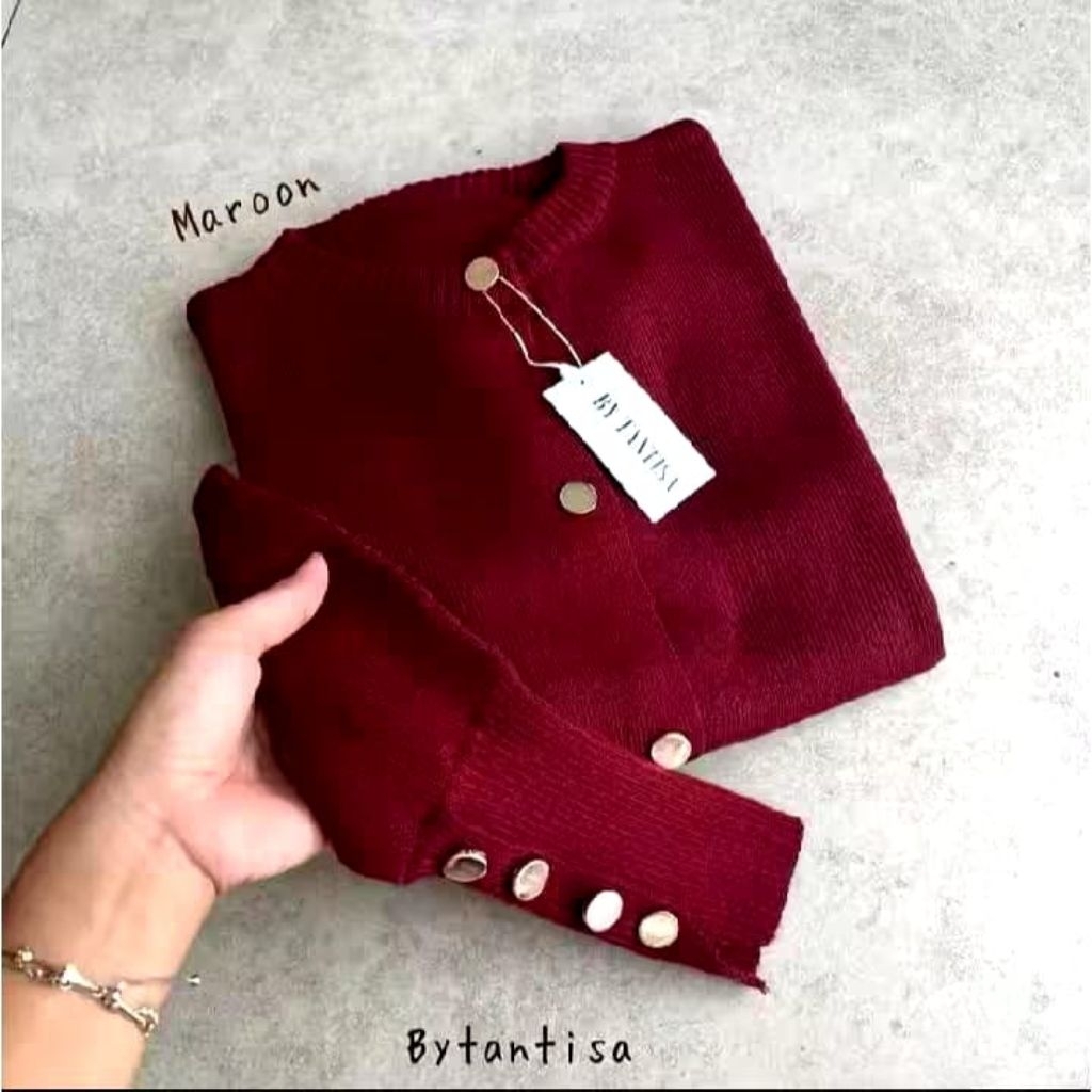 CARDIGAN RAJUT KANCING INARA//baju atsan wanita//cardigan starla