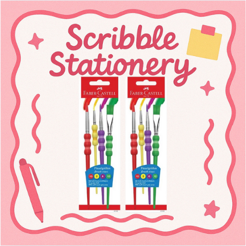 

Faber-Castell Grip Brush Set 4 Colours | Kuas Lukis Faber Castell Set 4