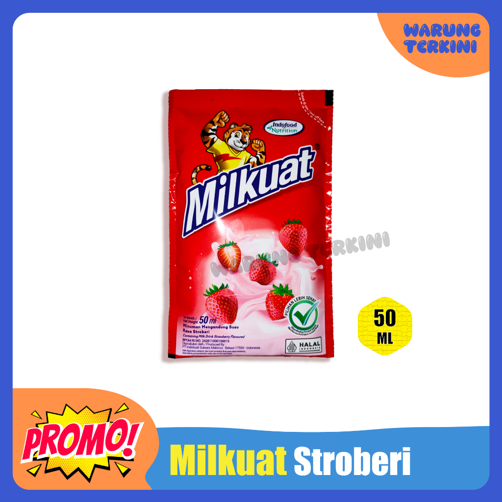 

Milkuat Stroberi 50ml | Minuman Mengandung Susu Rasa Stroberi