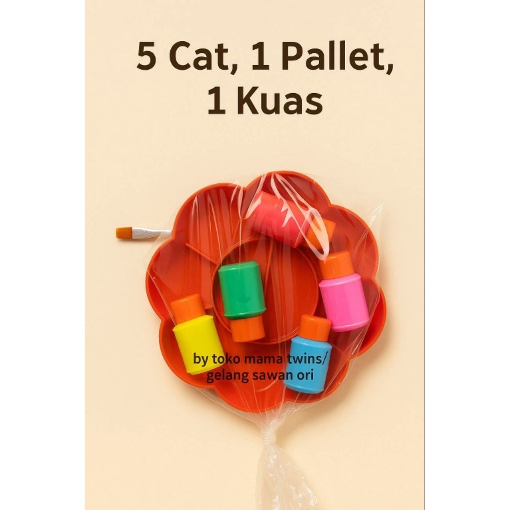 

paket lukis : 5 cat ,1 pallet,1 kuas