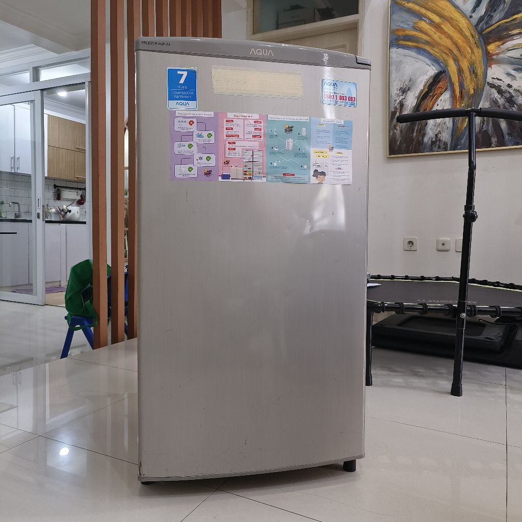 Freezer Bekas Sanyo Aqua 4 Rak untuk ASI / Daging | Hemat Listrik | Cocok untuk Penyimpanan Makanan