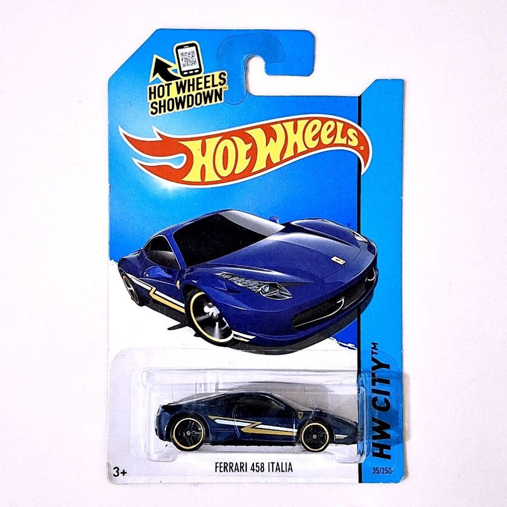 Hot Wheels Ferrari 458 Italia Biru