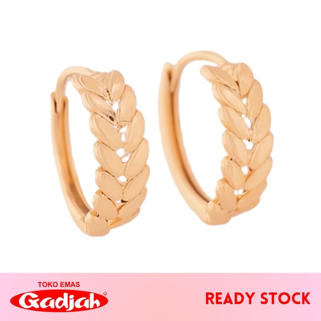 Anting Emas Jepret Bulat Gandum - Toko Emas Gadjah