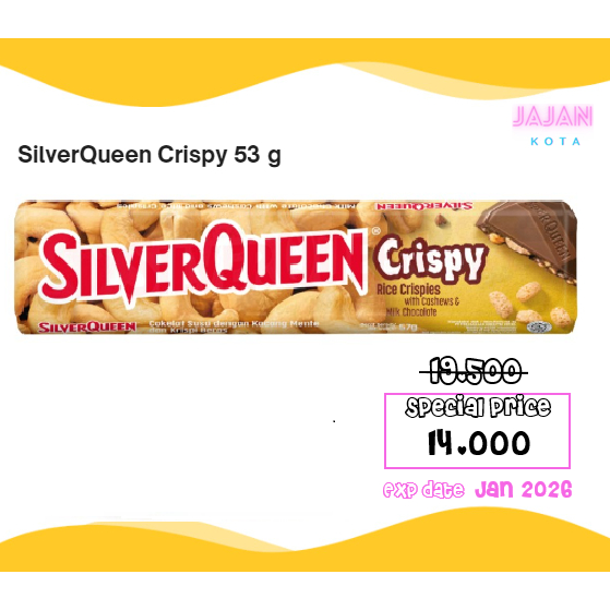 

Silverqueen Crispy 53 gram