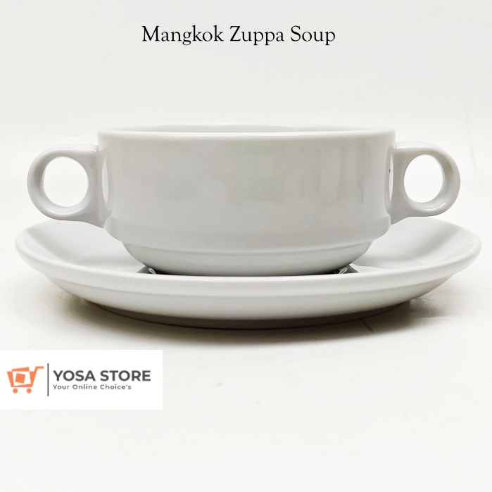 Mangkok Keramik Consume Zuppa Soup Asparagus Sup 2 Pcs Kedaung Home