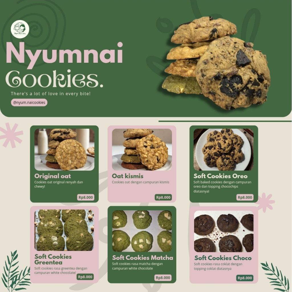 

[Buy 4 Get 1] Soft baked cookies *BACA DESKRIPSI*