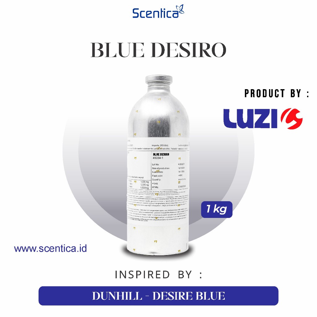 Bibit Parfum BLUE DESIRO Inspired By DESIRE BLUE Kemasan Segel 1kg Original Product By Luzi