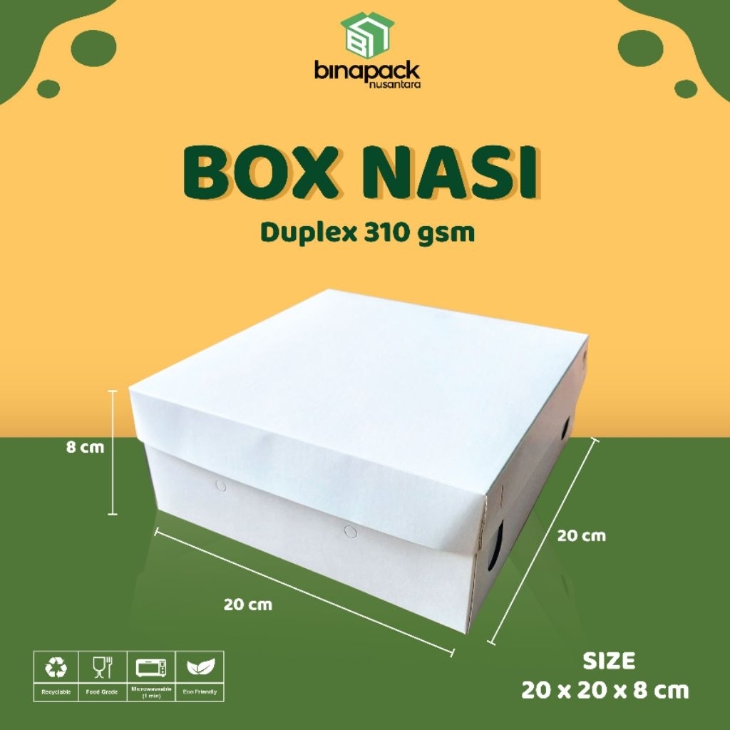 

(50pcs) Box Nasi / Kotak Nasi / Dus Nasi Kotak