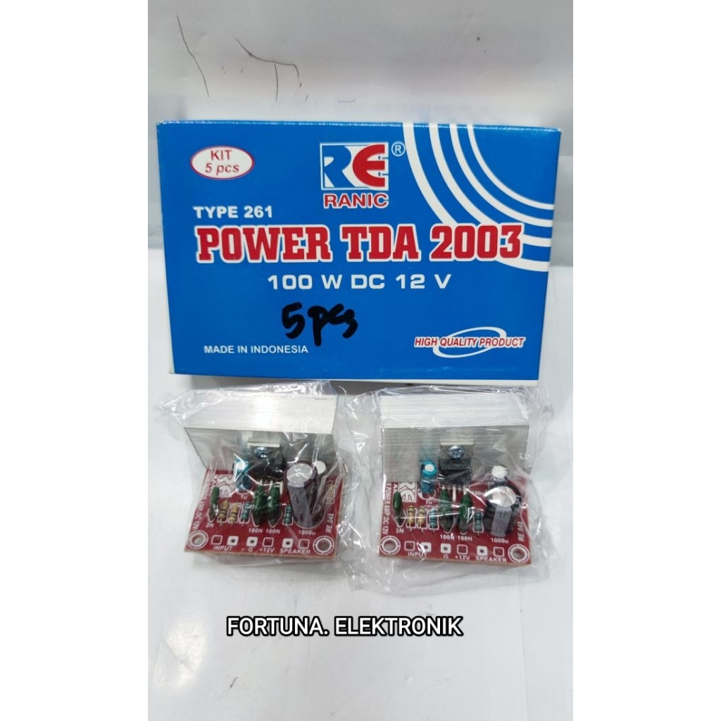 RANIC KIT POWER MONO TDA 2003 100WATT DC 12V TYPE(261)