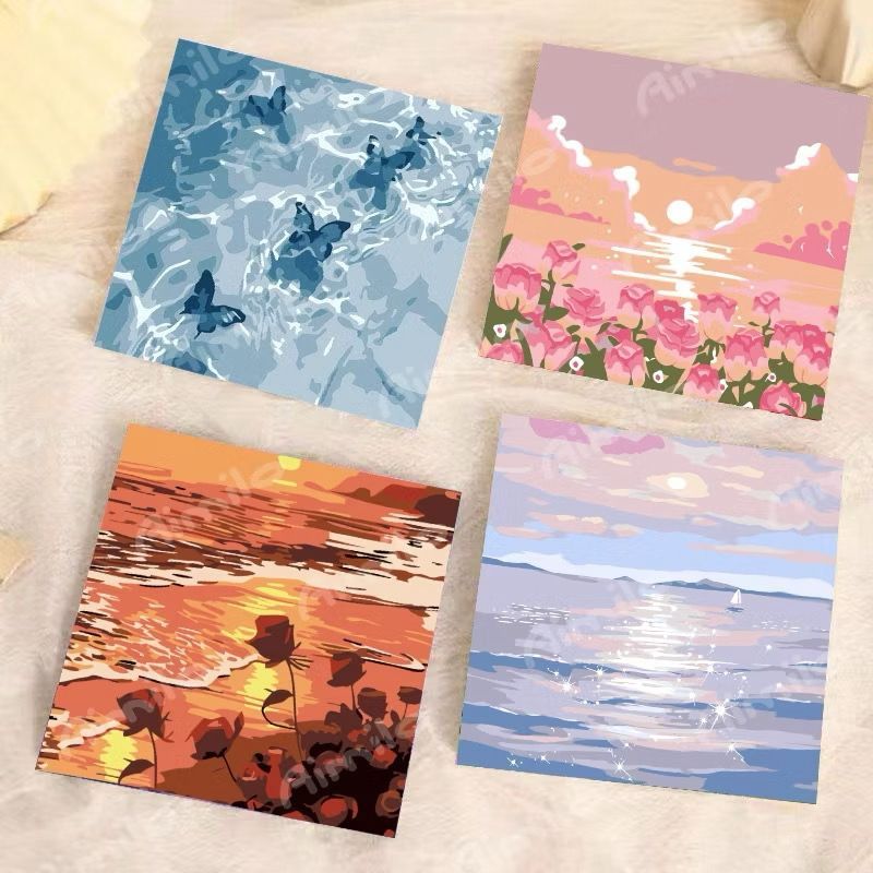 

Medanhoki88 - Paint By Number 20x20cm Melukis DIY Keranjinan Tangan Painting Kit Kanvas Alat Lukis