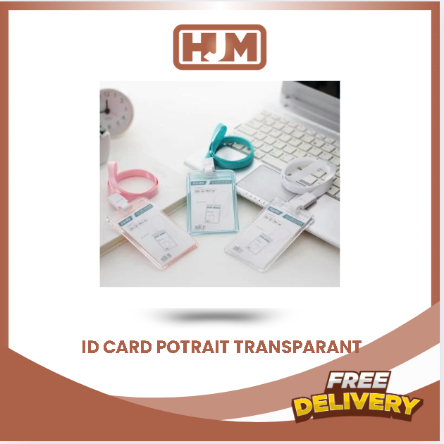 

BANTEX TRANSPARENT ID CARD HOLDER LANYARD PORTRAIT 8868