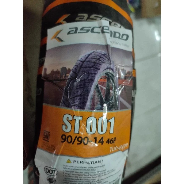 Ban Motor Ascendo Tubtep / Tubetype Street Hawk St001 Ring 14 Ukuran 70/90-14, 80/90-14, 90/90-14
