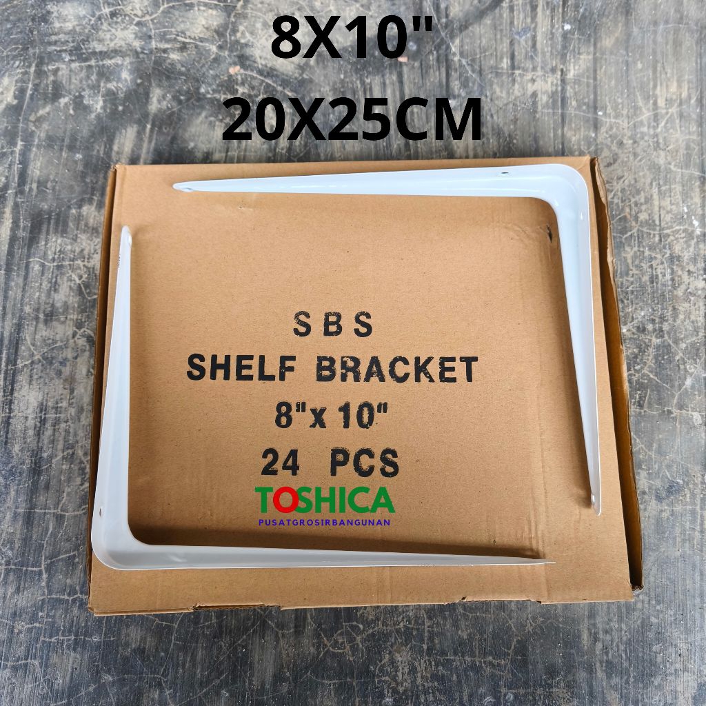 SIKU RAK SOKONG TEBAL 8X10 INCH / 20X25 CM / SHELF BRACKET / SIKU DINDING L