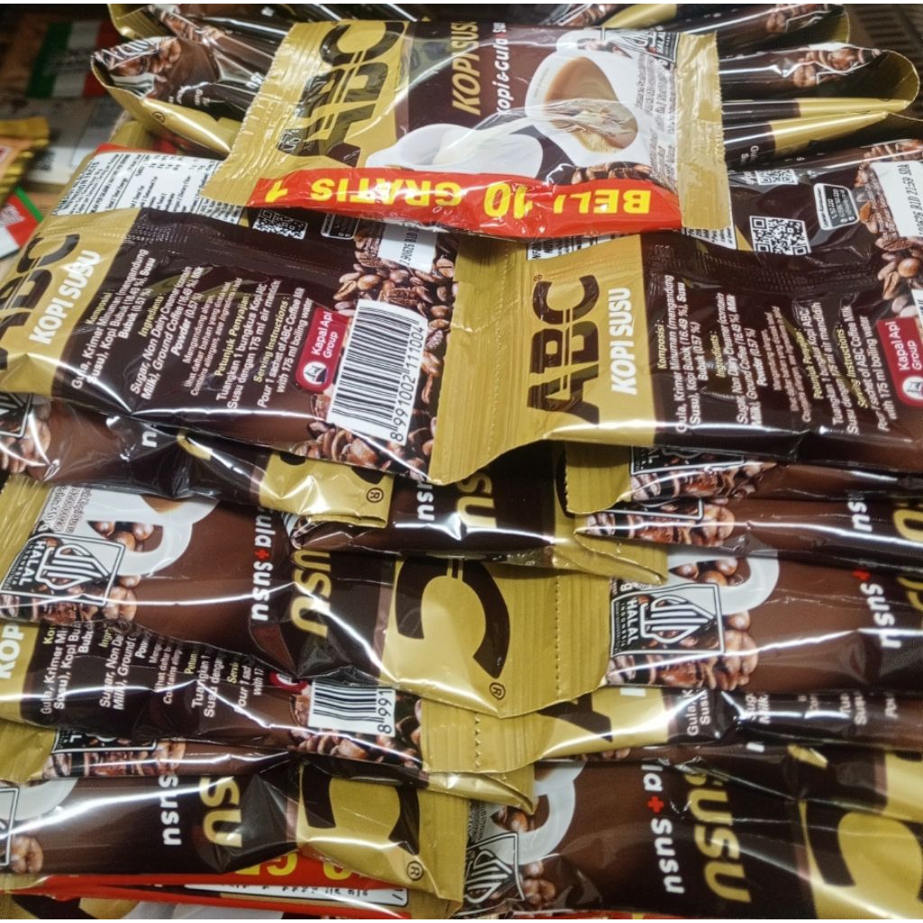 

KOPI ABC SUSU KEMASAN 30 GRAM SERENCENG ISI 10 PCS