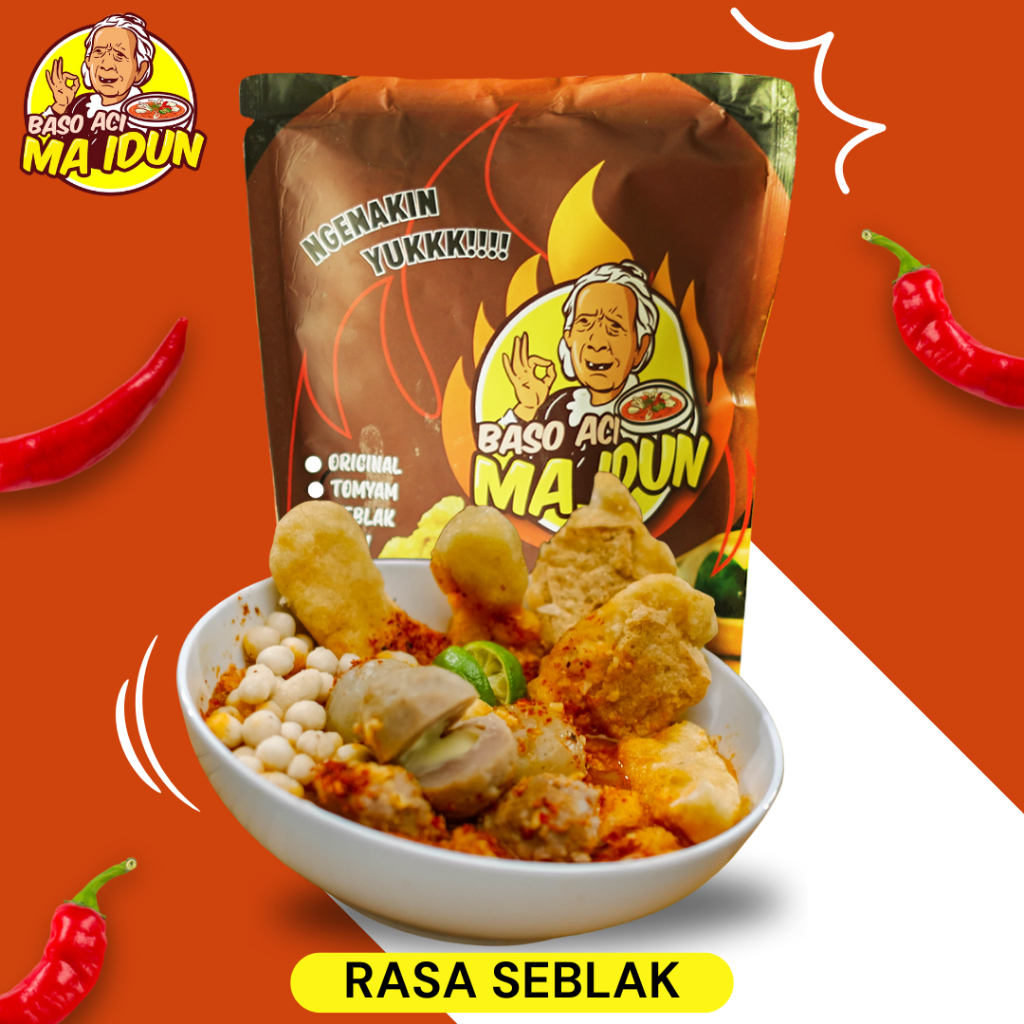 

Baso Aci Maidun Rasa Seblak Instan / Baso Aci Seblak Instan / Boci Seblak Bakso Aci