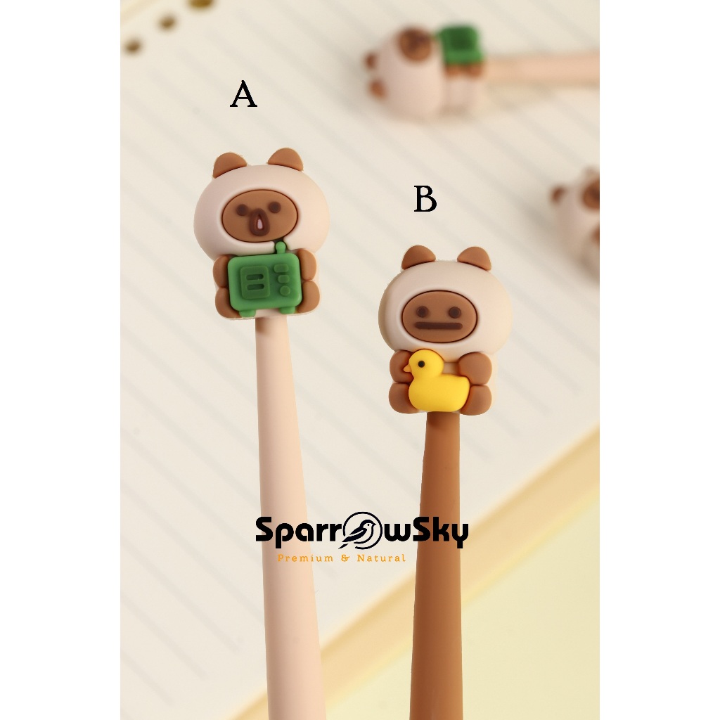 

SPARROW KUKI Pen Silikon / Silicone Pen / Pen Karakter Lucu Cantik DOGGY CAT (8350)
