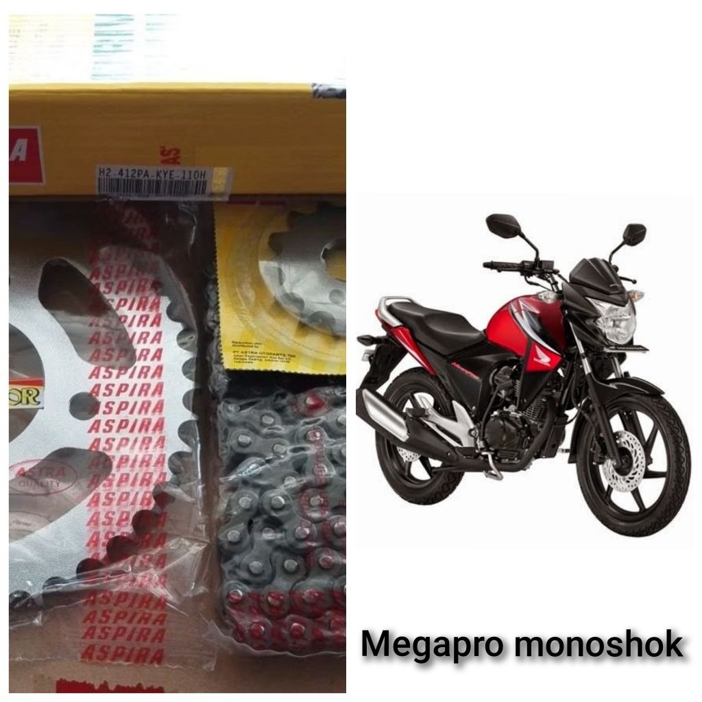 Gir set gear paket megapro monosok H2-412PA-KYE-110H ori ASPIRA