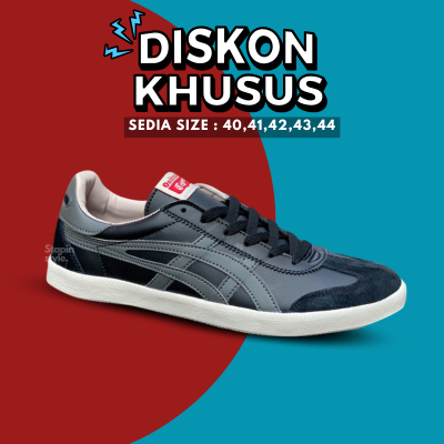 (BISA COD) Sepatu Sneakers Pria Wanita Onitsuka Tokuten Tiger Hitam Putih - Sepatu Sekolah Hitam