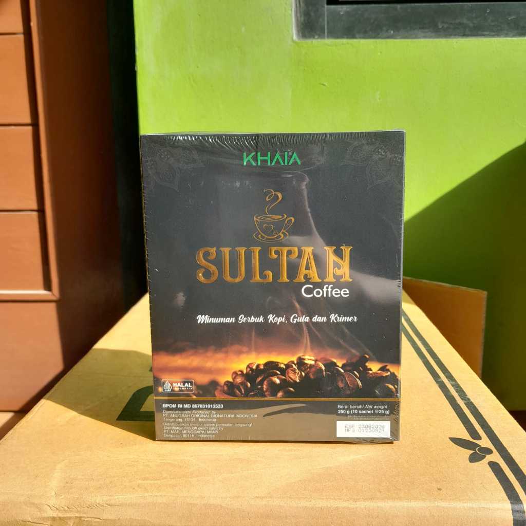 

1 BOX KHAIA SULTAN COFFE / COFFE SULTAN ISI 10 SACHET KOPI BERSTAMINA REALPICT