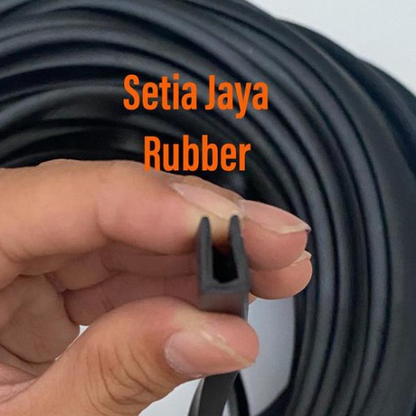Karet U jepit kaca / karet u list jepit plat 4mm