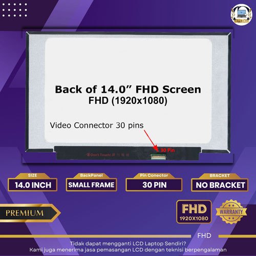 14.0 30pin SF NB FHD LED LCD Laptop ASUS VIVOBOOK K413 K413E K413EA K413EP K413EQ K413F - Garansi