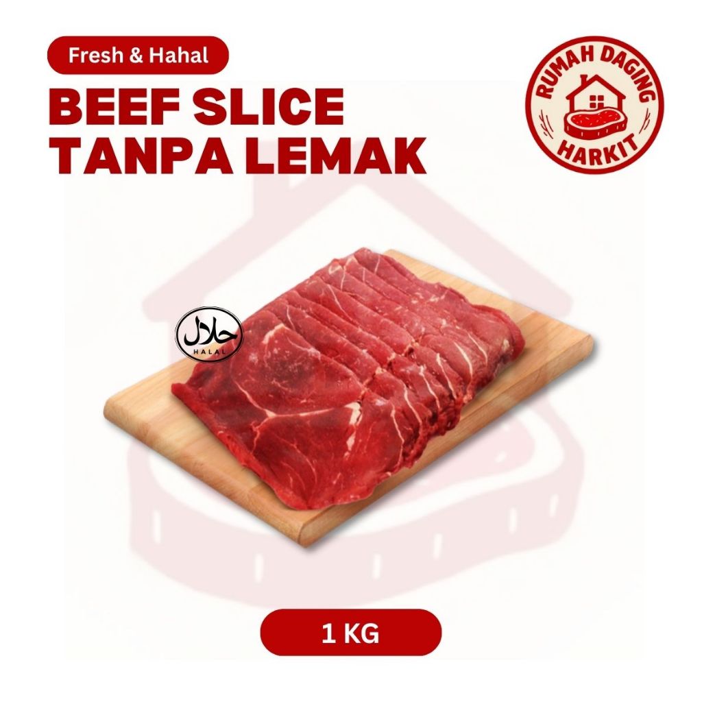 

Beef Slice Tanpa Lemak Fresh - Daging Segar - Daging Frozen 1kg