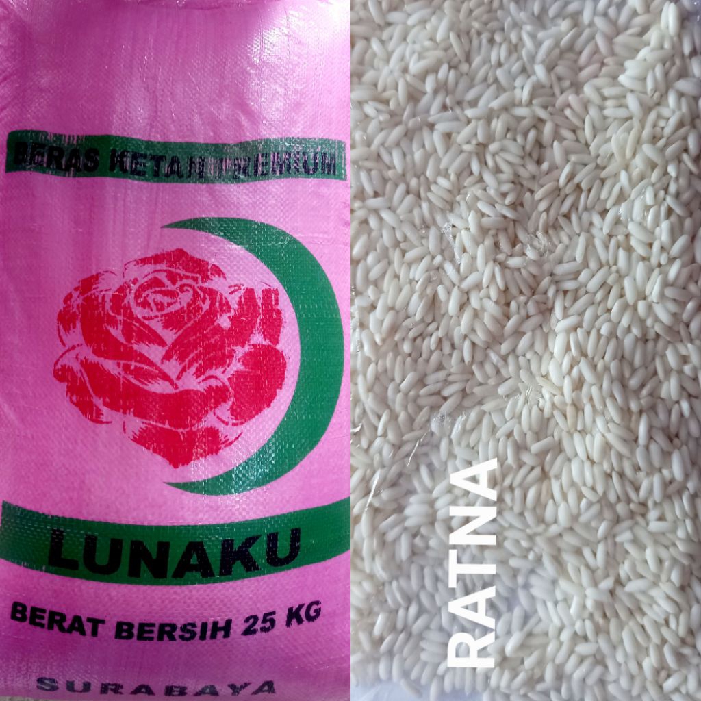 

Beras Ketan Putih Murah PREMIUM 1 KG (LUNAKU) Kemasan Repack