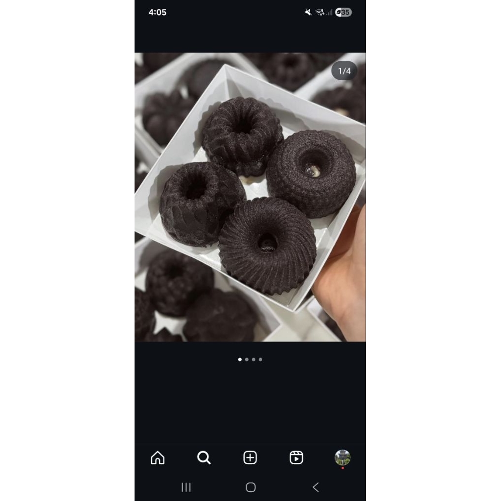 

Bolu ketan hitam keju lumer mini isi 4