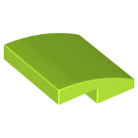 Lego 15068 Slope, Curved 2 x 2 x 2/3 lime