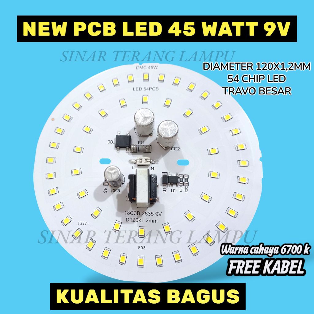 PCB LED AC SPAREPART 45 WATT PHILIPS VISICOM INLITE HANNOCHS PANASONIC YOONO MATSUGI DLL