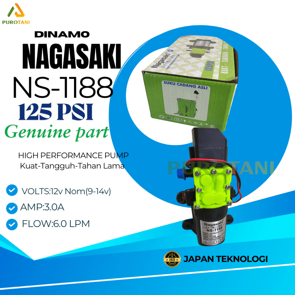 Dinamo Sprayer Tangki Elektrik 12 volt DC Nagasaki