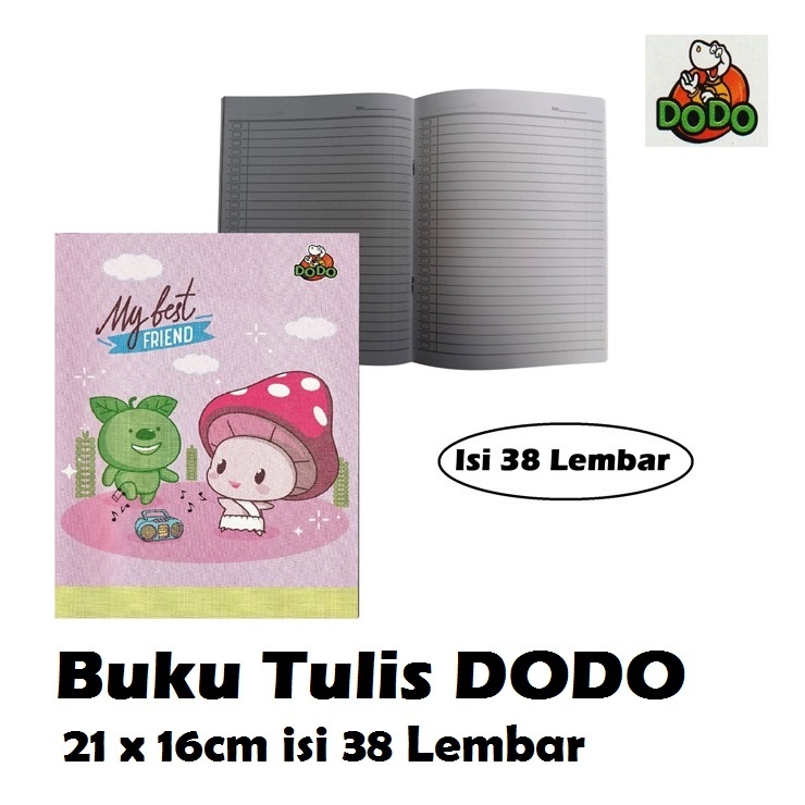 

Buku Tulis DODO Isi 38 Lembar/Buku Tulis Murah
