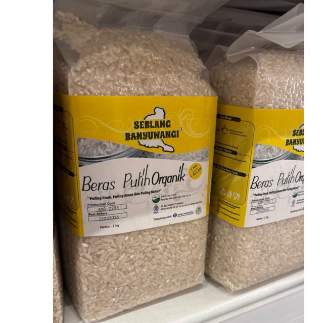 

beras putih organik 1kg seblang banyuwangi