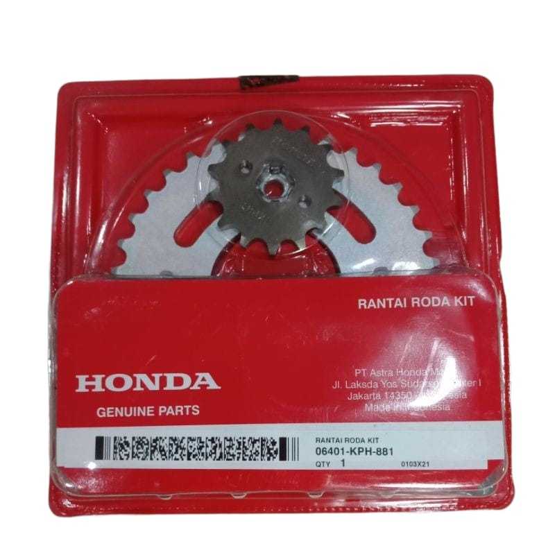 Gear Gir Set Plus Rantai KPH 1SET Honda Supra X 125  Supra X 125 Injection , Kharisma , Kirana