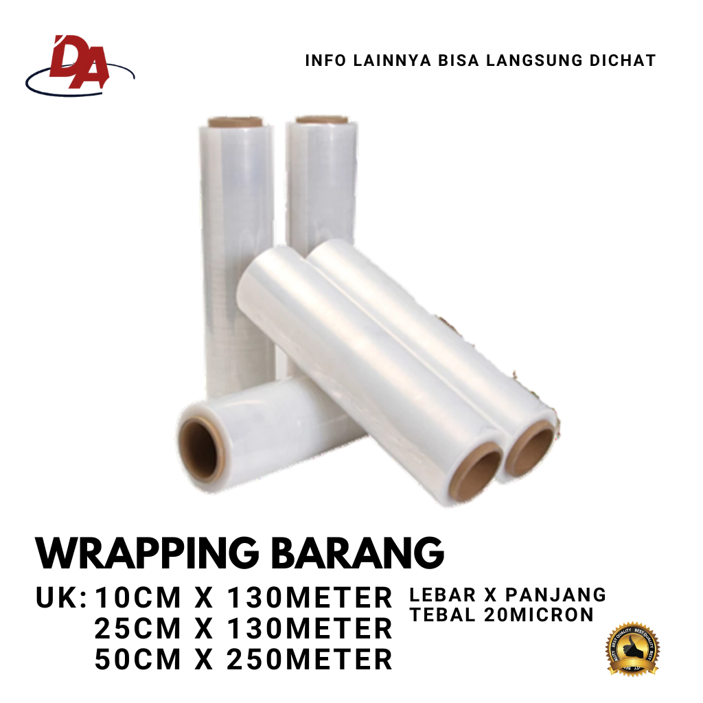 Plastik WRAPPING BARANG - STRECTH FILM WRAPPING - Plastik Stretch Film | Ketebalan 20 Micron