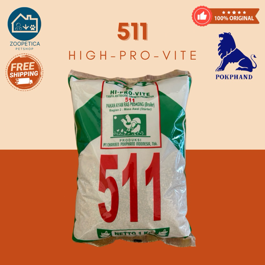 Pakan Ayam 511/High-Pro-Vite 511/Pokphand 511 Pakan Ayam Broiler