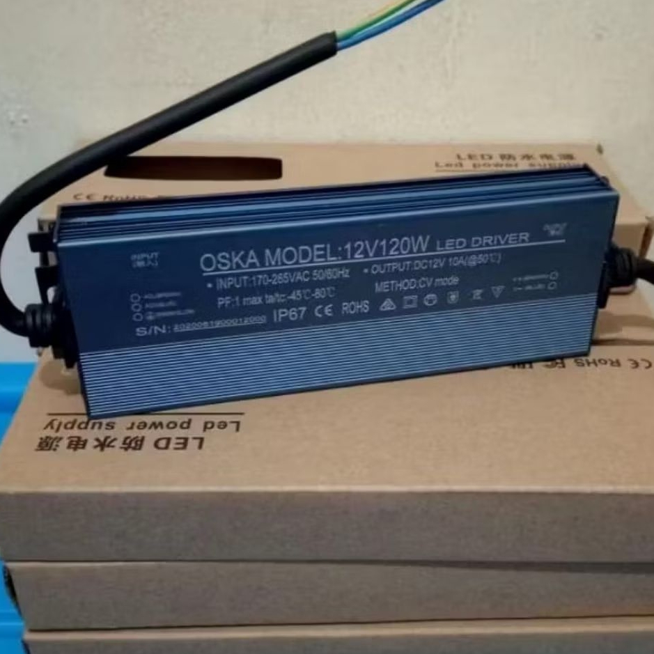 TRAFO Power Supply 12V 10A 120W Outdoor/Adaptor LED Driver 12V 10A 120W IP67