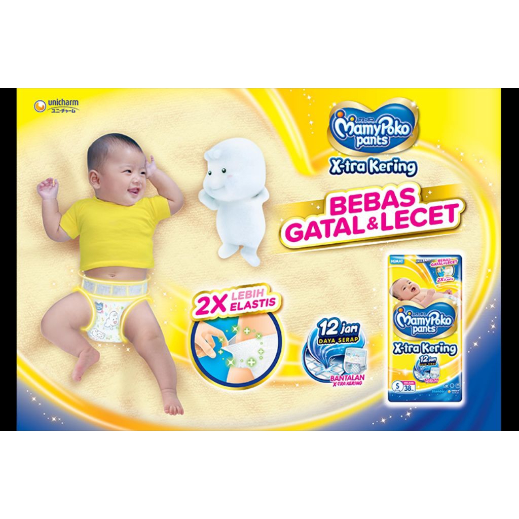Pampers Mamypoko Pants Extra Kering kemasan Renceng 1 Dus